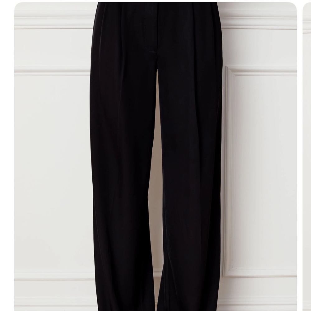 Chic Black Wide Leg Women's Pants